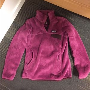 Patagonia pullover in a beautiful deep pink