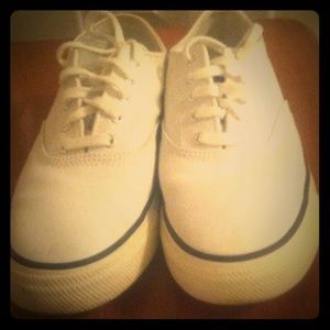 White Sperry's Top Sider Shoes