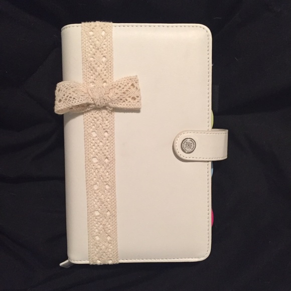 Personal white color crush planner