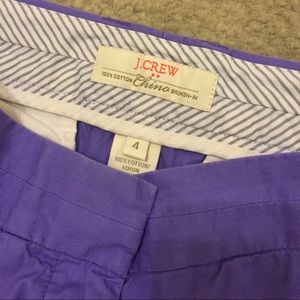 J. Crew Purple Chino Shorts