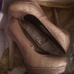 Gold Glitter Heel