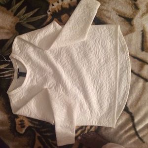 H&M winter Sparkling White embellished crew neck