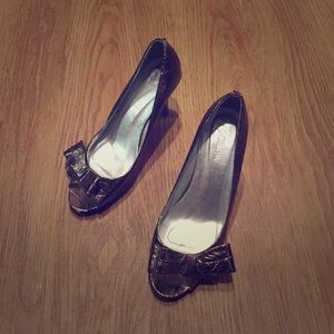 JCrew Metallic Crackled Heels...