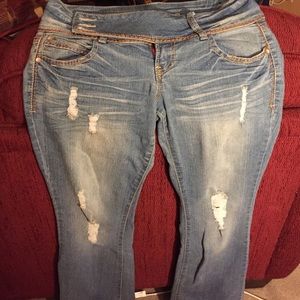 Distressed jeans