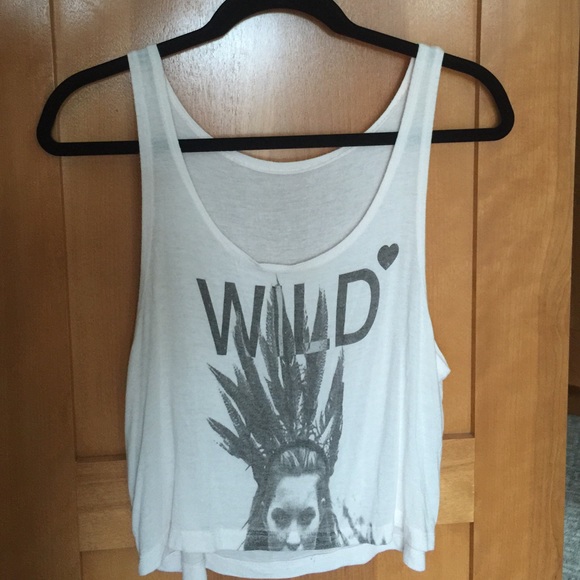 Brandy Melville "wild" sleeveless crop top