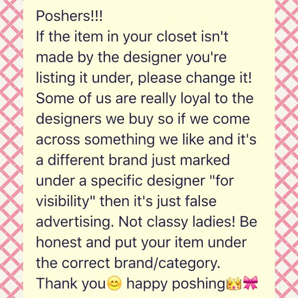 PSA-Poshers Service Announcement - Picture 1 of 1