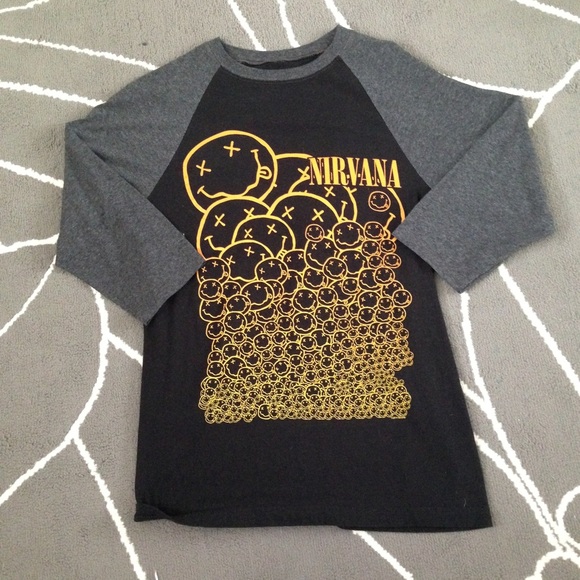 Nirvana RARE M-L gray and black shirt