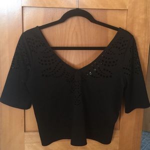 Urban Outfitters size medium black cutout crop top