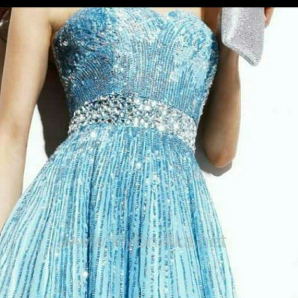 Sherri Hill Baby blue dress - Picture 2 of 4