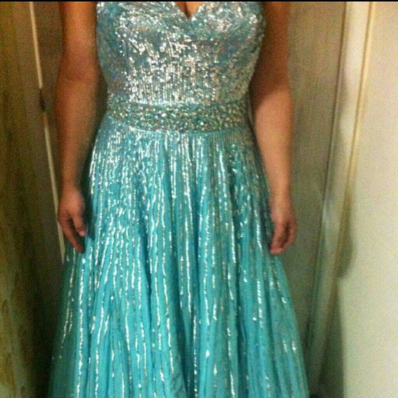 Sherri Hill Baby blue dress - Picture 4 of 4