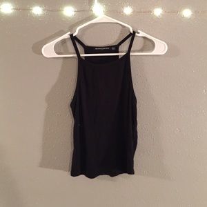 Black high neck tank