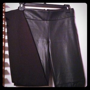 Black leather skinnys