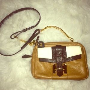 Authentic Halston Genuine Leather Crossbody