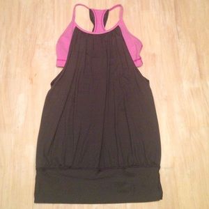 Lululemon pink and gray tank