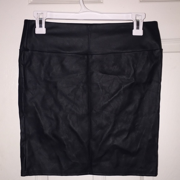 Faux leather skirt
