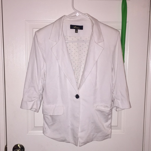White cotton blazer