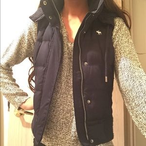 A&F navy vest