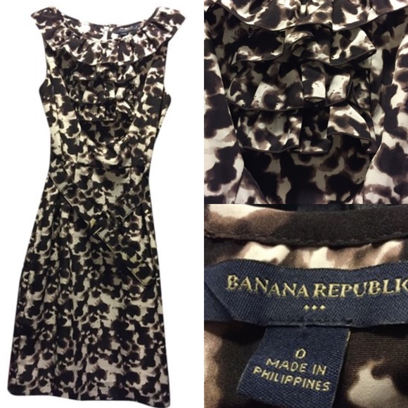 Banana Republic Sleeveless Animal Print Dress