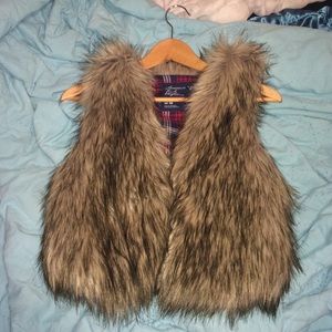 Faux fur vest
