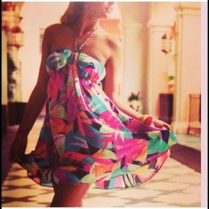 2CHILLIES Bright Silk/Cotton Blend Beach Sun Dress