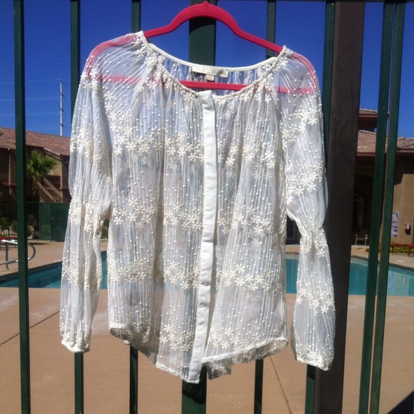 Button up Cream Blouse