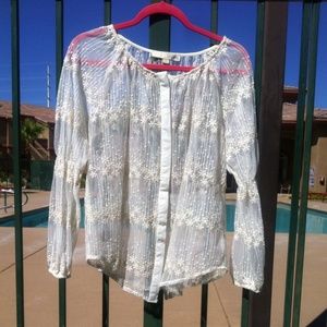 Button up Cream Blouse