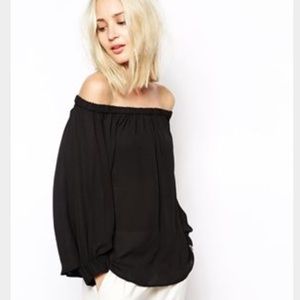 ASOS - Black off shoulder blouse