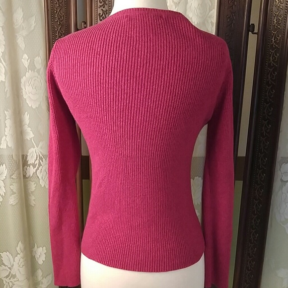 Fushia cotton sweater - Picture 2 of 3
