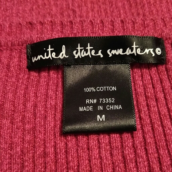 Fushia cotton sweater - Picture 3 of 3