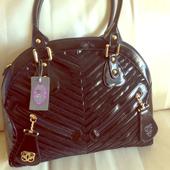 Black, All Leather Purse, Italian Designer Sharif