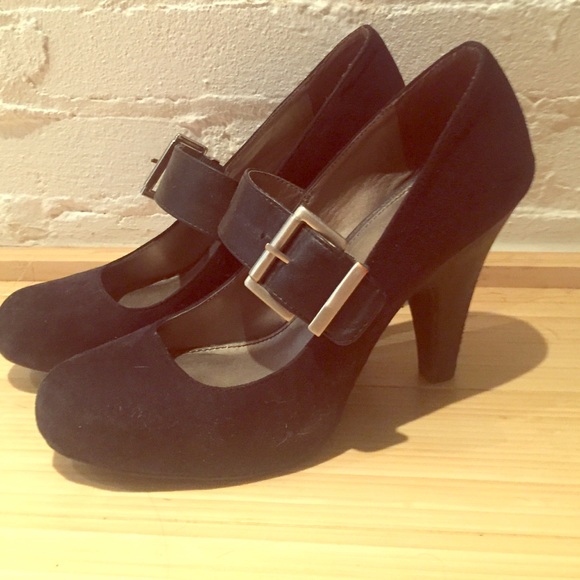 Navy and Black Mary Jane Shoes