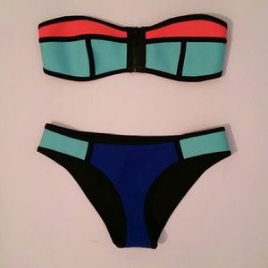 Faux Triangl Strapless Bikini