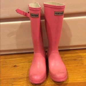 Pink Kids Hunter Rainboots