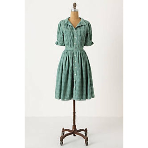 Anthropologie Sunrise Shirtdress in Green