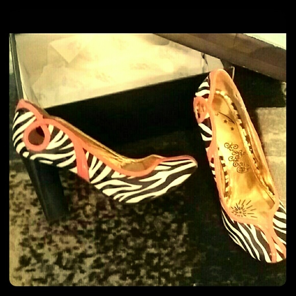 Naughty Monkey Zebra Pumps