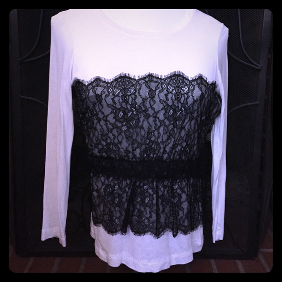BCBG lace bodice top