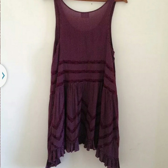 (SOLD)Free People Viole Trapeze Slip Dress in wine - Picture 3 of 3