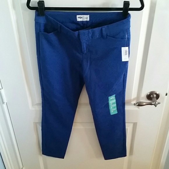 Jacquard Print Blue Pixie Pants