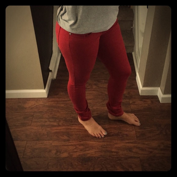 Red Skinny Jeans