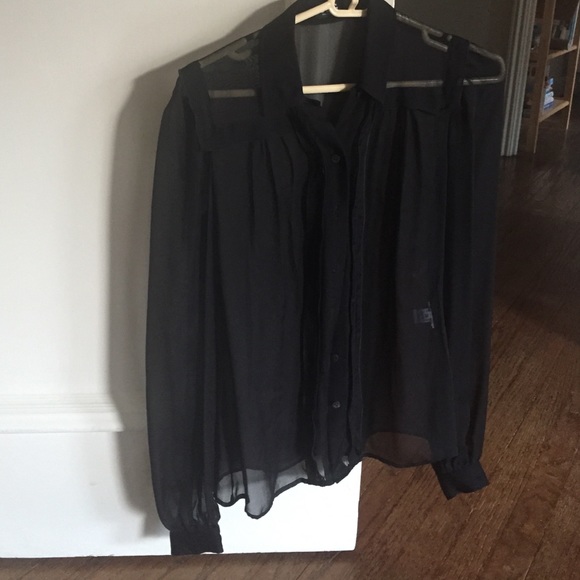 Gorgeous D&G transparent black silk shirt