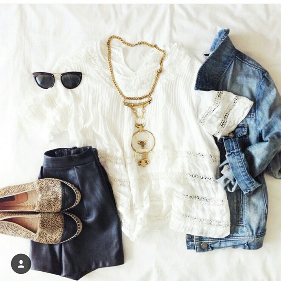 Crocheted lace blouse