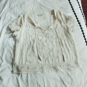 Embroidered peasant top