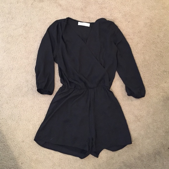 Black short romper size small