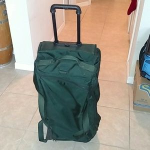 forest green luggage