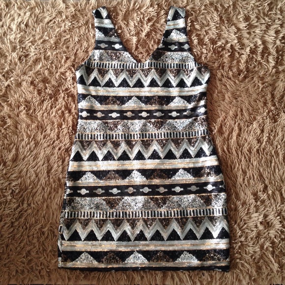 Sexy sequin short dress