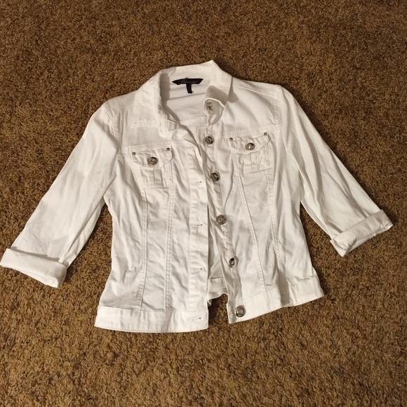 White Denim Stretch Jacket