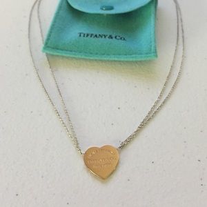 Return to Tiffany Heart Pendant. Gold/silver