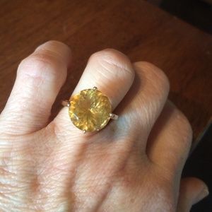 Citrine 10K gold ring