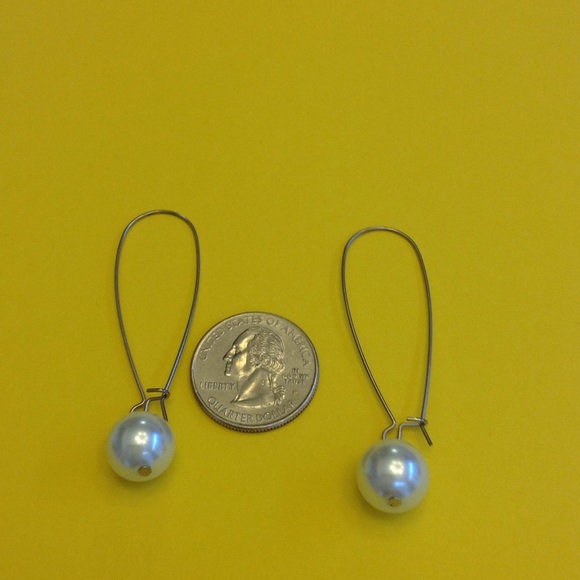 Pearl hoop earrings