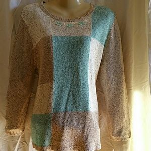 ALFRED DUNNER LIGHT WEIGHT SWEATER